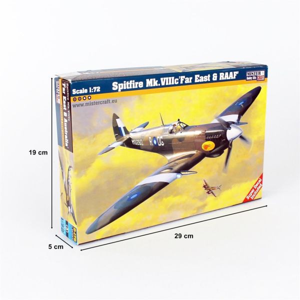 Mistercraft D178 1/72 Ölçek, Spitfire Mk. VIIIC Far East & RAAF Savaş Uçağı, Plastik Model kiti