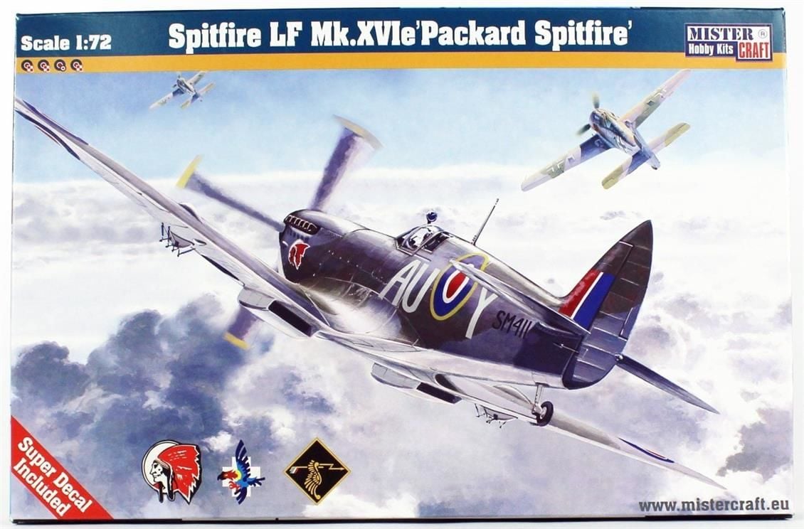 Mistercraft D182 1/72 Ölçek, Spitfire LF Mk. XVIe Packard Savaş Uçağı, Plastik Model kiti