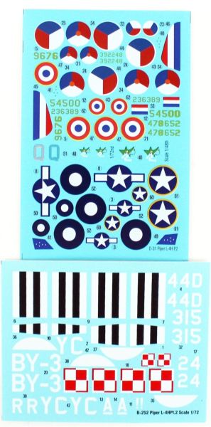 Mistercraft D253 1/72 Ölçek, Piper L-4H Cub Askeri Uçak, Plastik Model kiti