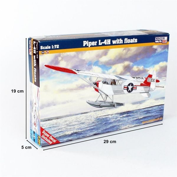 Mistercraft D254 1/72 Ölçek, Piper L-4H Deniz Uçağı, Plastik Model kiti