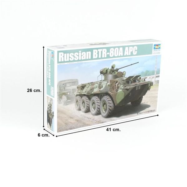 Trumpeter 01595 1/35 Ölçek, Rus BTR-80A APC, Zırhlı Personel Taşıyıcı, Plastik Model Kiti