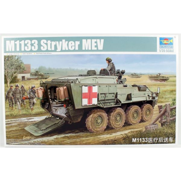 Trumpeter 01559 1/35 Ölçek, M1133 Stryker (MEV) Zırhlı Tıbbi Tahliye Aracı, Plastik Model Kiti