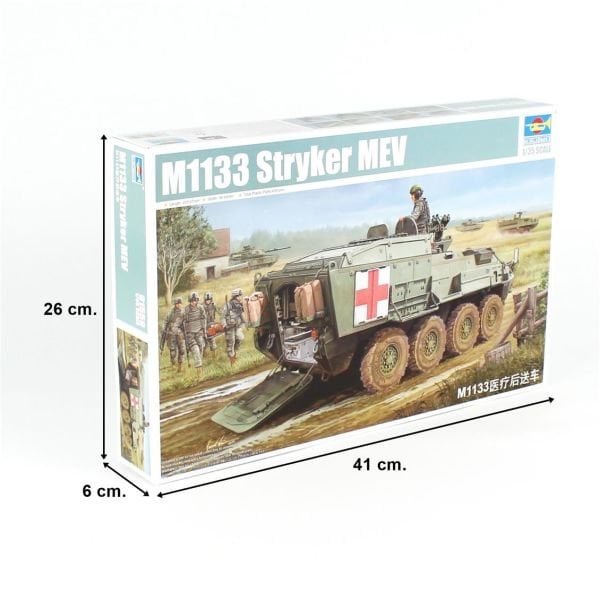 Trumpeter 01559 1/35 Ölçek, M1133 Stryker (MEV) Zırhlı Tıbbi Tahliye Aracı, Plastik Model Kiti