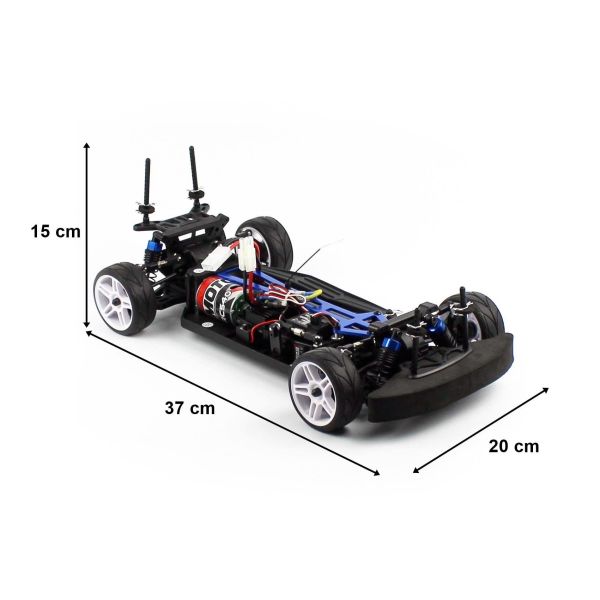 Himoto 5101 Nascada Kumandalı Fırçalı Motorlu On Road RC Araba 1/10 Ölçek, 4 Çeker