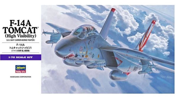 Hasegawa E3 533 1/72 Ölçek, F-14A Tomcat (High Visibility), Savaş Uçağı, Plastik Model kiti