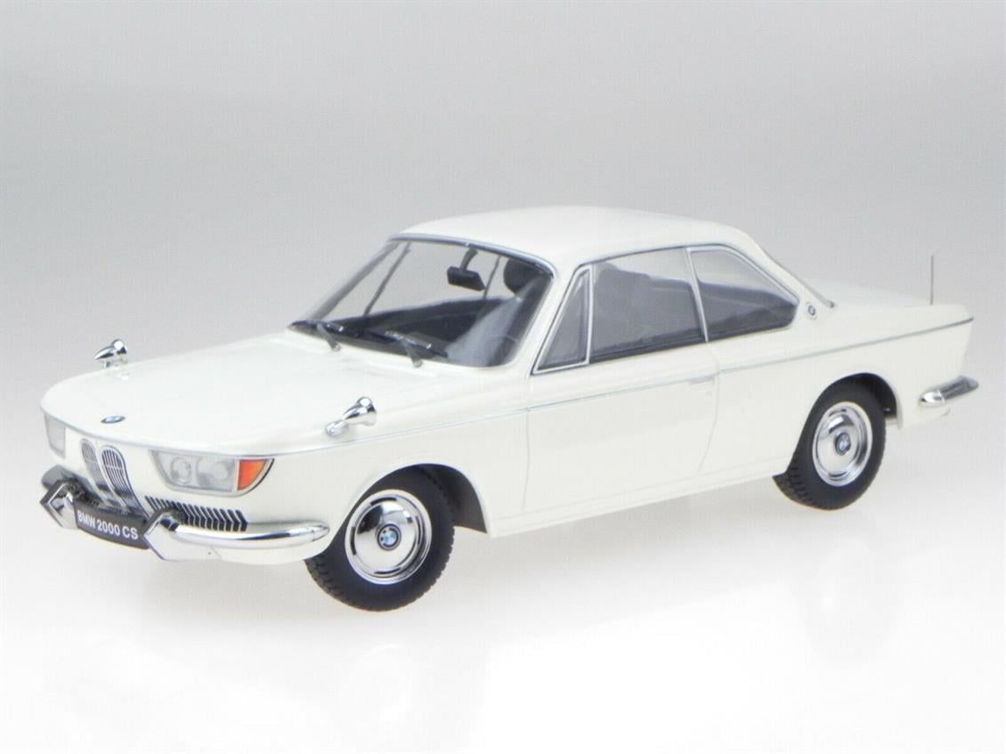 KKscale 180121 1/18 Ölçek, 1965 Bmw 2000 CS, Krem, Sergilemeye Hazır Metal Araba Modeli