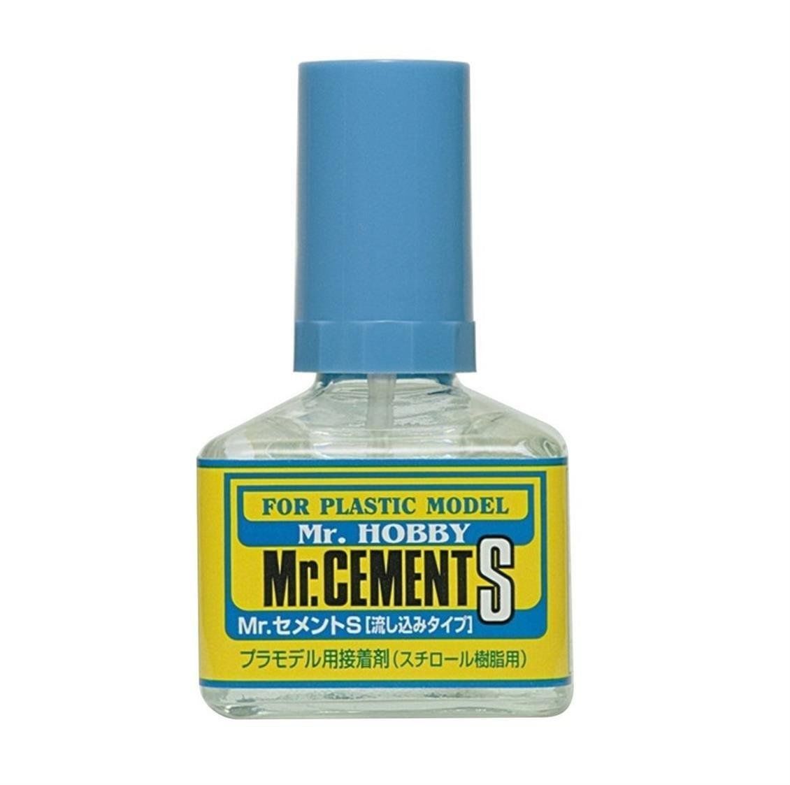 Mr.Hobby MC-129 40 ml. Mr.Cement S, Fırçalı, İnceltilmiş Plastik Yapıştırıcısı