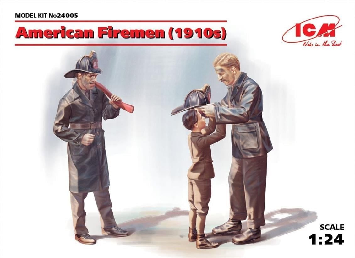 ICM 24005 1/24 Ölçek, American Firemen 1910s 3 figures