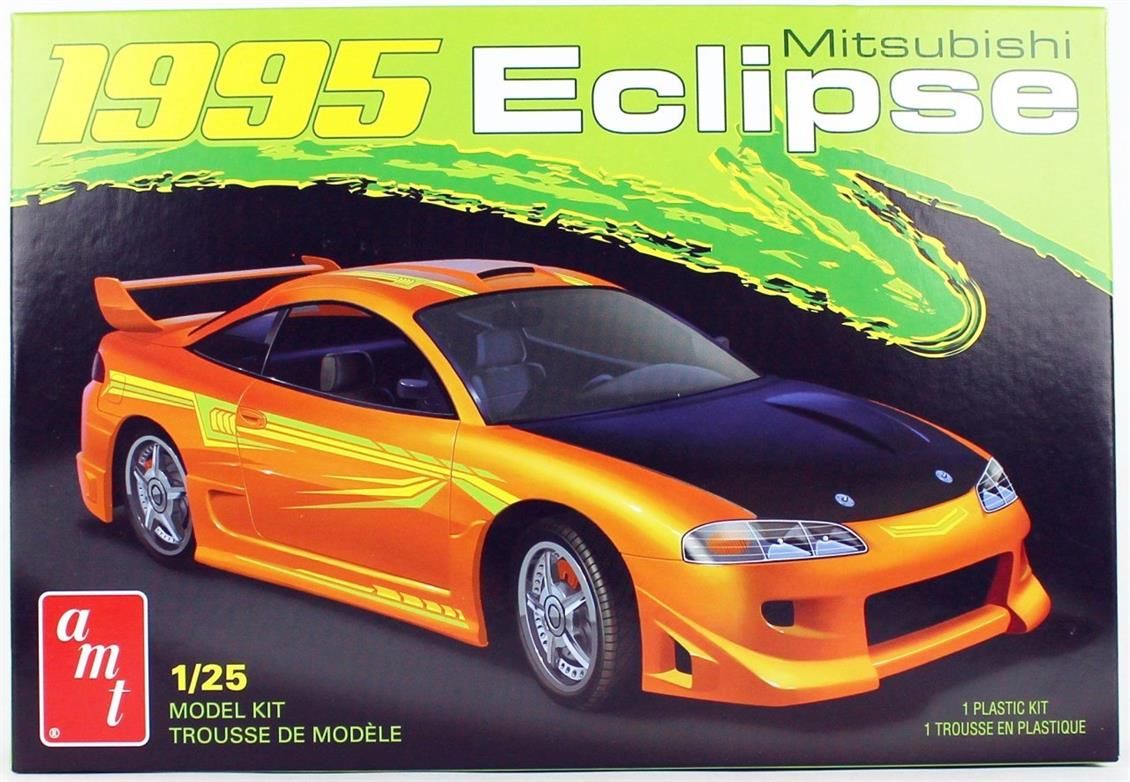 AMT 1089M 1/25 Ölçek, 1995 Mitsubishi Eclipse, Plastik Araba Maketi