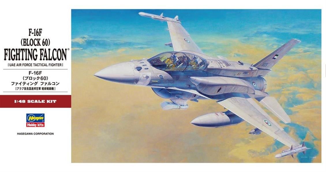 Hasegawa PT44 7244 1/48 Ölçek, F-16F (Block 60) Fighting Falcon, Savaş Uçağı, Plastik Model kiti