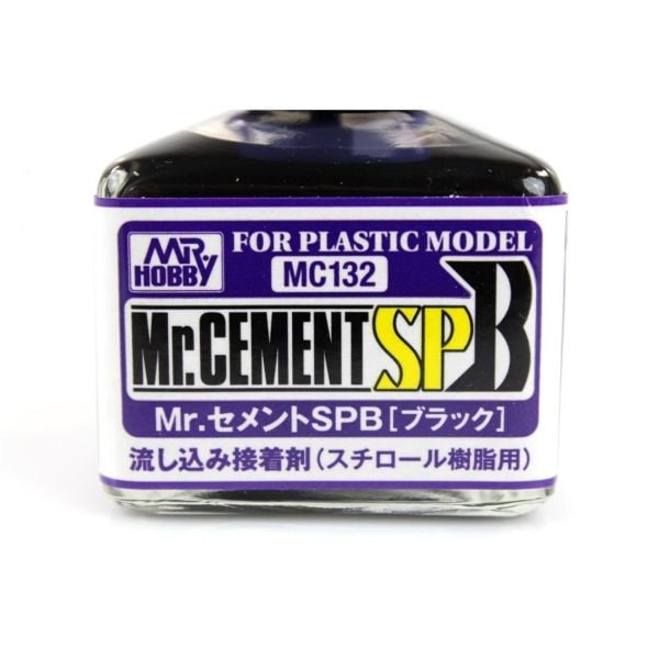 Mr.Hobby MC-132 40 ml. Mr.Cement SP, Siyah Pigmentli, Hızlı ve Güçlü,İnceltilmiş Plastik Yapıştırıcısı