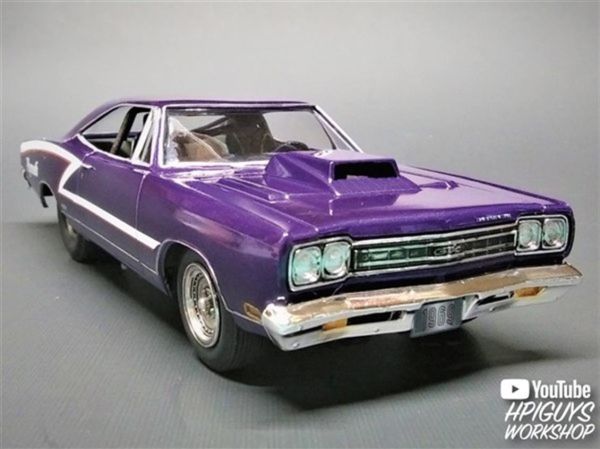 AMT 1180M 1/25 Ölçek, 1969 Plymouth GTX Hardtop Pro Street 2T, Plastik Araba Maketi