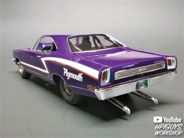 AMT 1180M 1/25 Ölçek, 1969 Plymouth GTX Hardtop Pro Street 2T, Plastik Araba Maketi