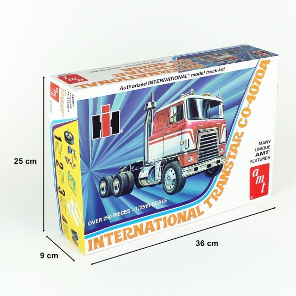 AMT 1203 1/25 Ölçek, International Transtar CO-4070A Semi Tractor, Plastik Çekici Maketi