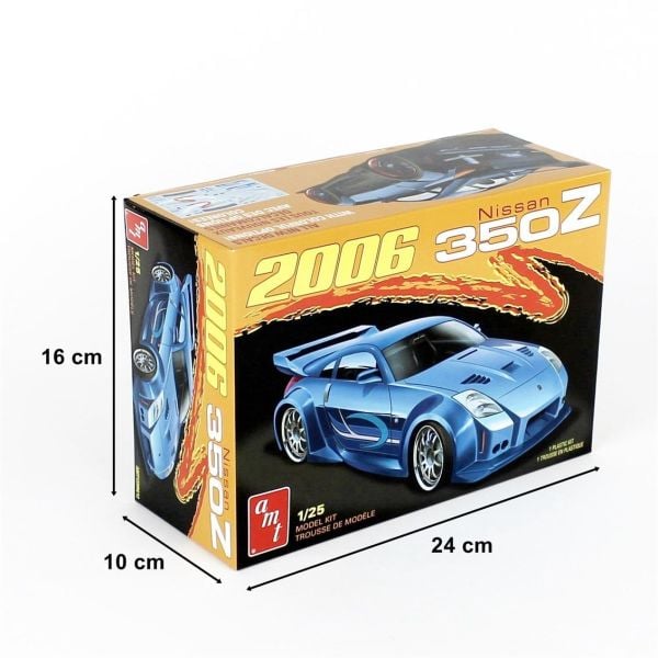 AMT 1220M 1/25 Ölçek, 2006 Nissan 350Z 2T, Plastik Araba Maketi