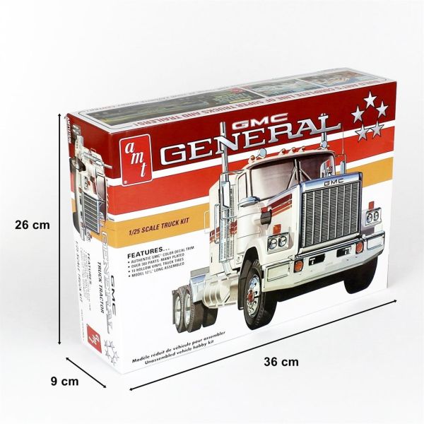 AMT 1272 1/25 Ölçek, 1976 GMC General Semi Tractor, Plastik Çekici Maketi