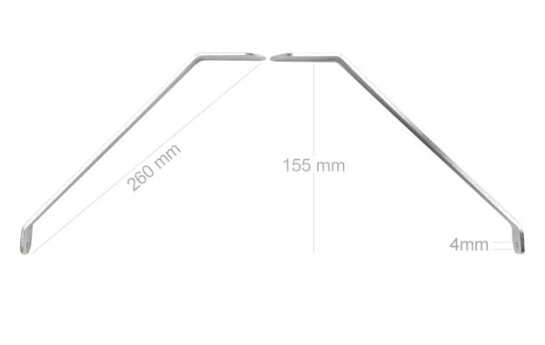 Uçak Alüminyum İniş Takımı L255mm 104gr (2 parça)