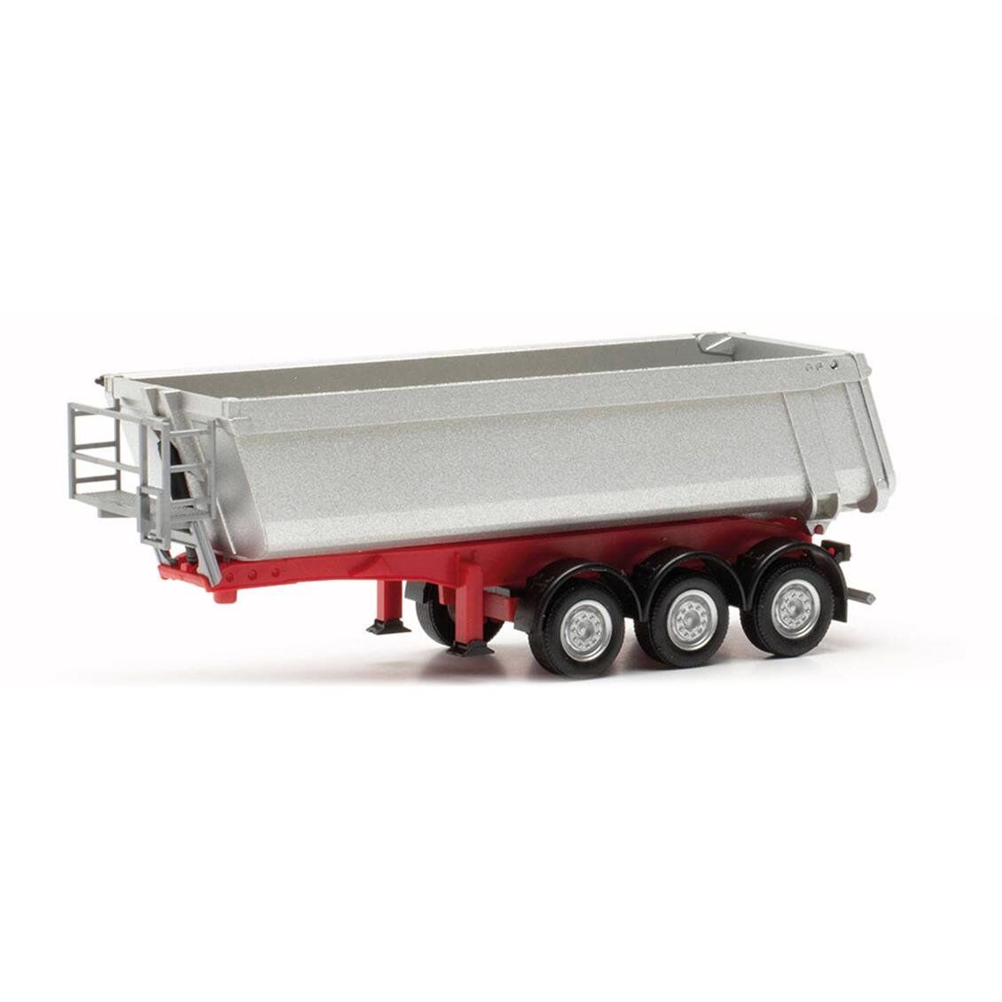 Herpa 077026-002 1/87 Ölçek, Schmitz Cargobull,  Çelik Tekneli Damperli Yarı Römork, Gümüş Gri, Sergilemeye Hazır Model Araç