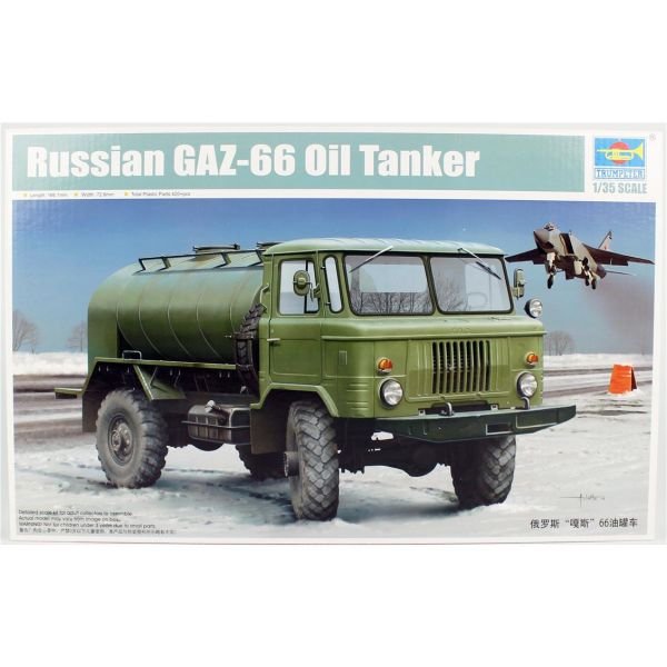 Trumpeter 01018 1/35 Ölçek, Rus GAZ-66 Yağ Tankeri Plastik Model Kiti