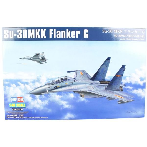 HobbyBoss 81714 1/48 Ölçek, Su-30MKK Flanker G Savaş Uçağı, Plastik Model kiti