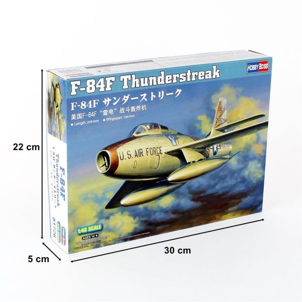 HobbyBoss 81726 1/48 Ölçek, F-84F Thunderstreak Savaş Uçağı, Plastik Model kiti