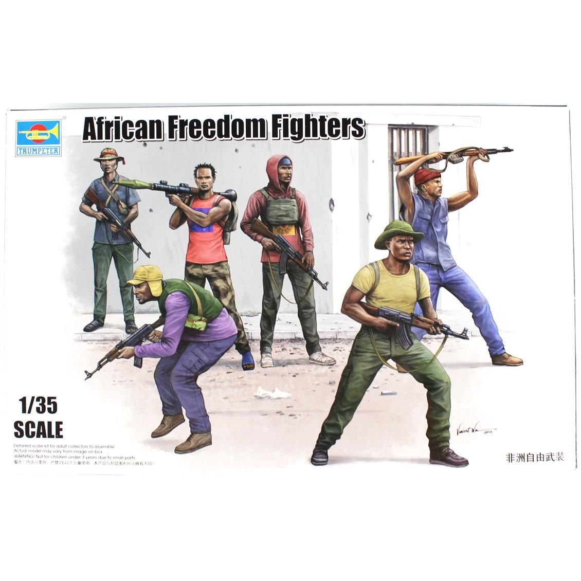 Trumpeter 00438 1/35 Ölçek, Afrikalı Özgürlük Savaşçısı Figürleri Plastik Model Kiti