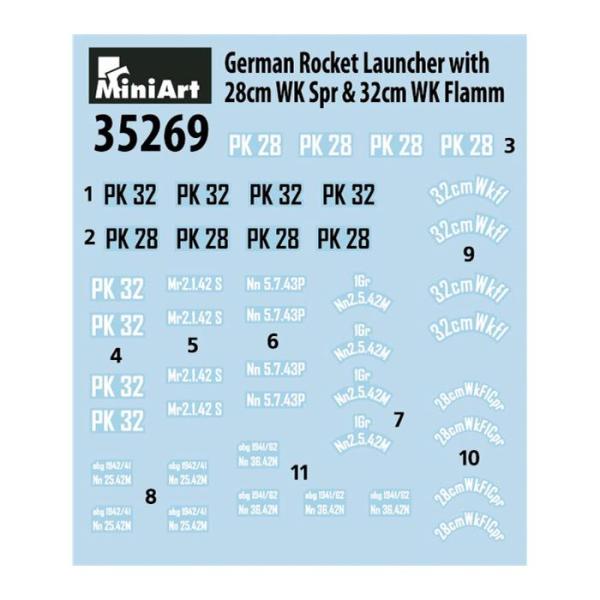 MiniArt Alman Roketatar 28 cm WK Spr & 32 cm WK Flamm ile birlikte.