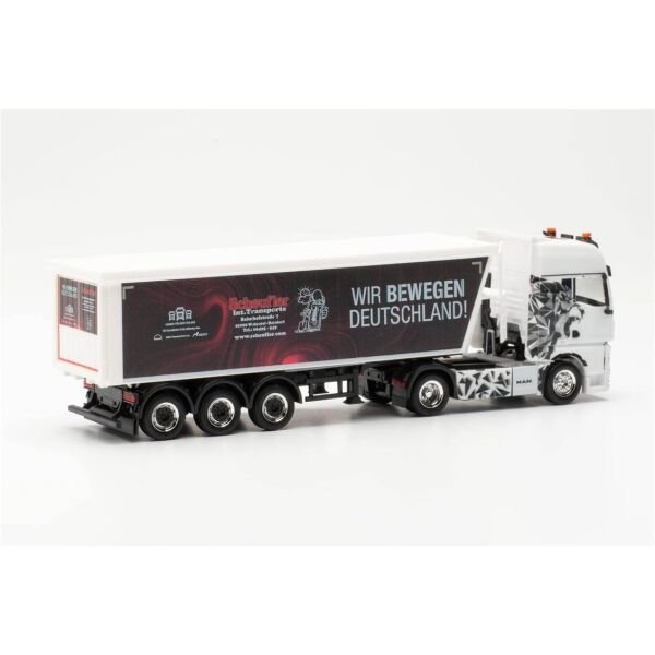 Herpa 317153 1/87 Ölçek, MAN TGX GX Stöffelliner Yarı Römork (Scheufler) Sergilemeye Hazır Model Araç