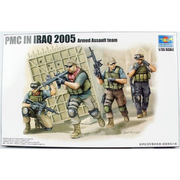 Trumpeter 00419 1/35 Ölçek, PMC Saldırı Timi Irak'ta (2005) Figürleri Plastik Model Kiti