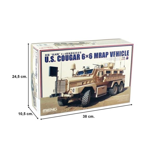 Meng SS-005 1/35 Ölçek, Cougar 6x6 Mrap Zırhlı Personel Taşıyıcı, Plastik Model kiti