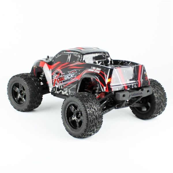 Remo 1031 1/10 Ölçek, 4WD Off Road Monster Truck, Kırmızı Kaportalı,Fırçalı Motorlu, 7.4V 3300mAh Li-Po Pilli, 2.4Ghz Kumandalı