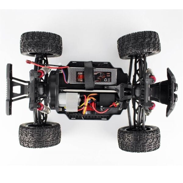 Remo 1031 1/10 Ölçek, 4WD Off Road Monster Truck, Kırmızı Kaportalı,Fırçalı Motorlu, 7.4V 3300mAh Li-Po Pilli, 2.4Ghz Kumandalı