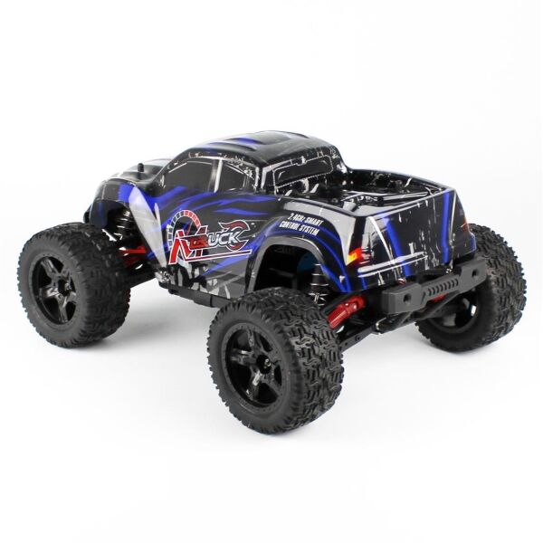 Remo 1035 1/10 Ölçek, 4WD Off Road Monster Truck, Mavi Kaportalı,Fırçasız Motorlu, 7.4V 3300mAh Li-Po Pilli, 2.4Ghz Kumandalı M