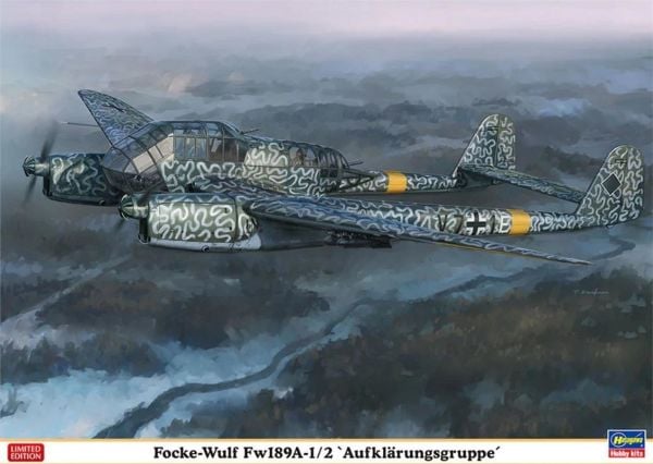 Hasegawa 2275 1/72 Ölçek, Focke Wulf Fw189A 1/2 Aufklärungsgruppe (Limited Edition), Savaş Uçağı, Plastik Model kiti