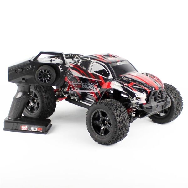 Remo 1035 1/10 Ölçek, 4WD Off Road Monster Truck, Kırmızı Kaportalı,Fırçasız Motorlu, 7.4V 3300mAh Li-Po Pilli, 2.4Ghz Kumandal