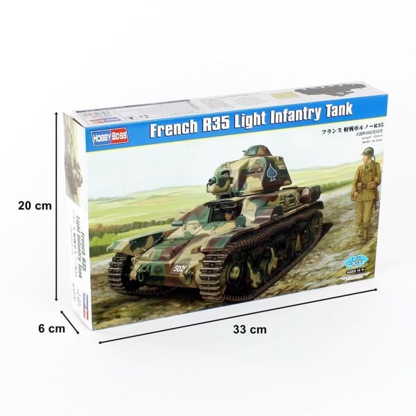 HobbyBoss 83806 1/35 Ölçek, Fransız R-35 Hafif Piyade Tankı, Plastik Model kiti