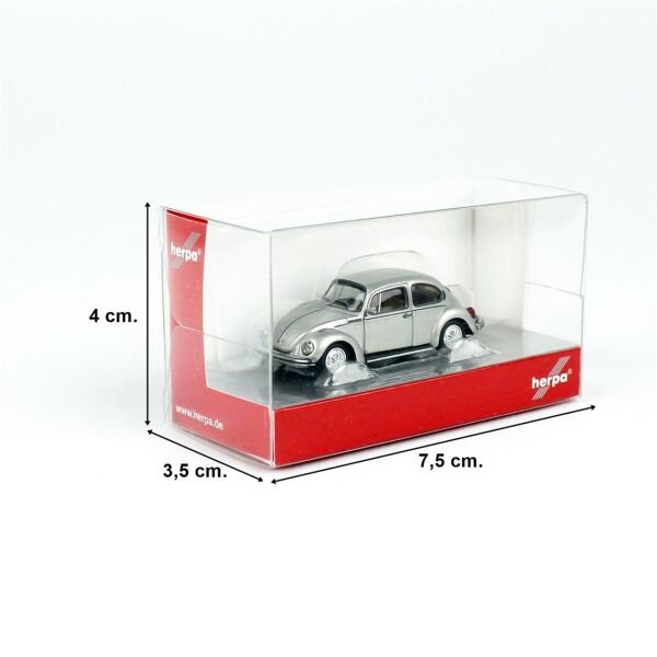 Herpa 430982 1/87 Ölçek, VW Beetle 1303, Gümüş Metalik, Sergilemeye Hazır Model Araç