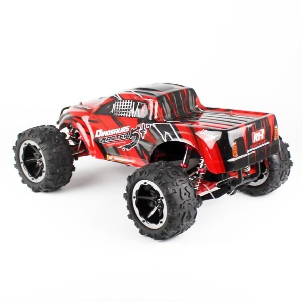 Remo 8037 1/8 Ölçek, 4WD Off Road Monster Truck (Dinosaurs Master-GT) Kırmızı Kaportalı, Fırçasız Motorlu, 11.1V 3300mAh Li-Po