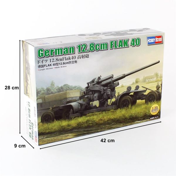 HobbyBoss 84545 1/35 Ölçek, Alman 12.8cm FLAK 40 Uçaksavar Topu, Plastik Model kiti