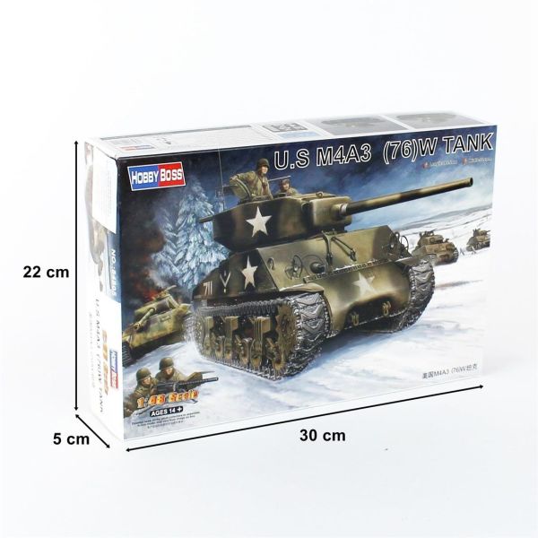 HobbyBoss 84805 1/48 Ölçek, M4A3 (76W) Tankı, Plastik Model kiti