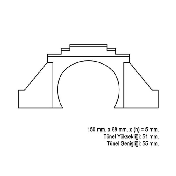 Faller 272579 1/160 Ölçek, Çift Hatlı, Kesilmiş Taş Görünümlü Tünel Giriş Portalı, Plastik Model Kiti