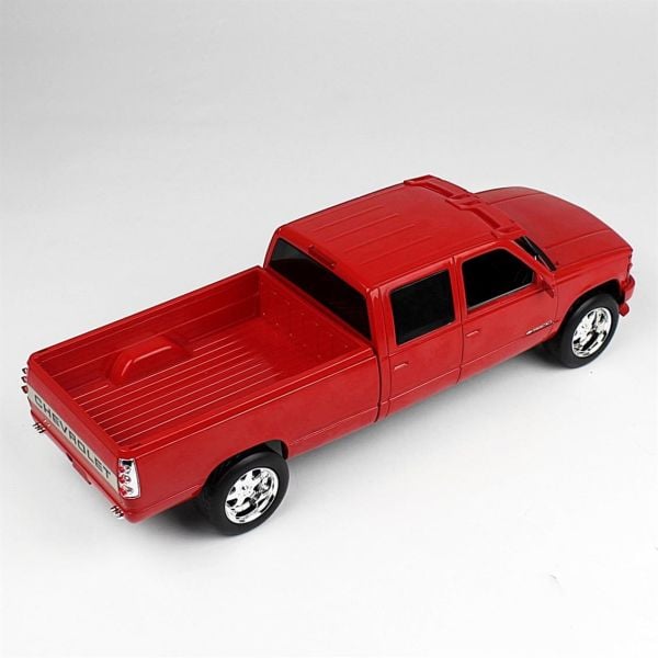 Greenlight 19073 1/18 Ölçek, 1997 Chevrolet Silverado 3500,Çift Kabin, Kırmızı, Sergilemeye Hazır Metal Kamyonet Modeli