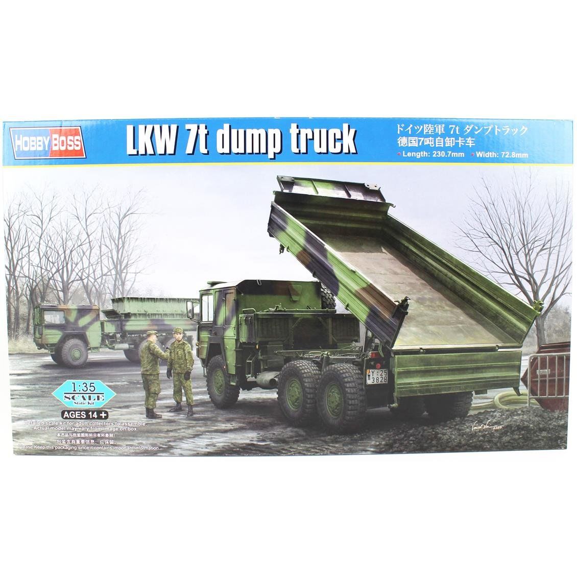 HobbyBoss 85520 1/35 Ölçek, LKW 7t Damperli Askeri Kamyon, Plastik Model kiti