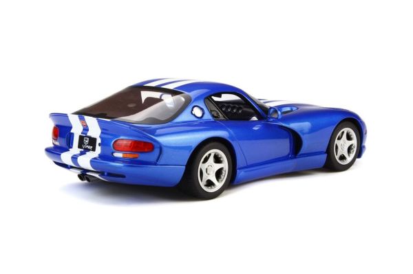 GTspirit 136 1/18 Ölçek, 1996 Dodge Viper GTS (Resin Seri), Mavi, Sergilemeye Hazır Metal Araba Modeli