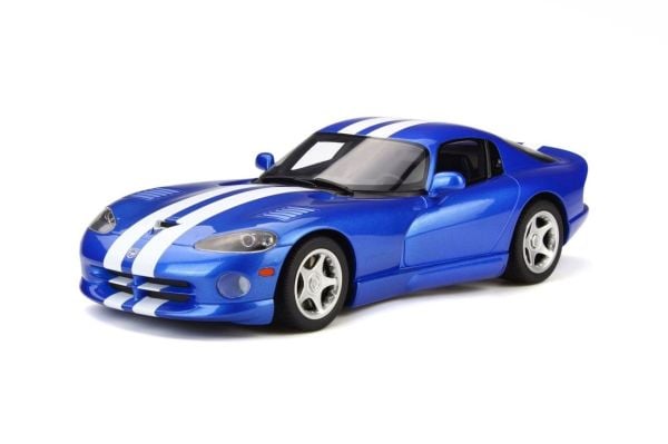 GTspirit 136 1/18 Ölçek, 1996 Dodge Viper GTS (Resin Seri), Mavi, Sergilemeye Hazır Metal Araba Modeli