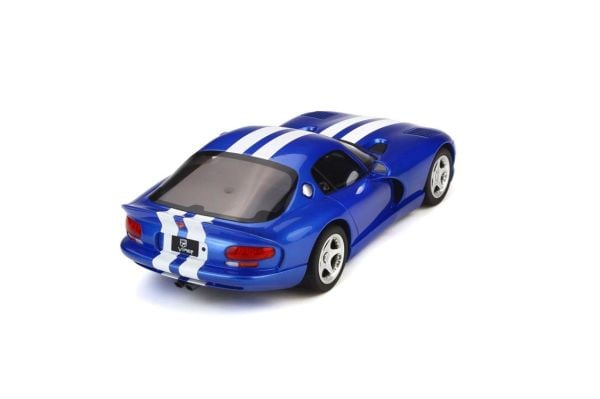 GTspirit 136 1/18 Ölçek, 1996 Dodge Viper GTS (Resin Seri), Mavi, Sergilemeye Hazır Metal Araba Modeli